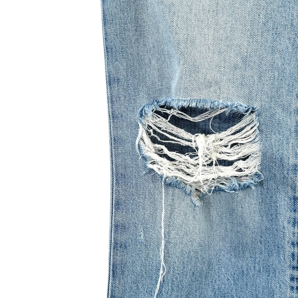 Favorite Daughter Light Wash Straight Leg High Rise Distressed Jeans sz 24 - Picture 3 of 8